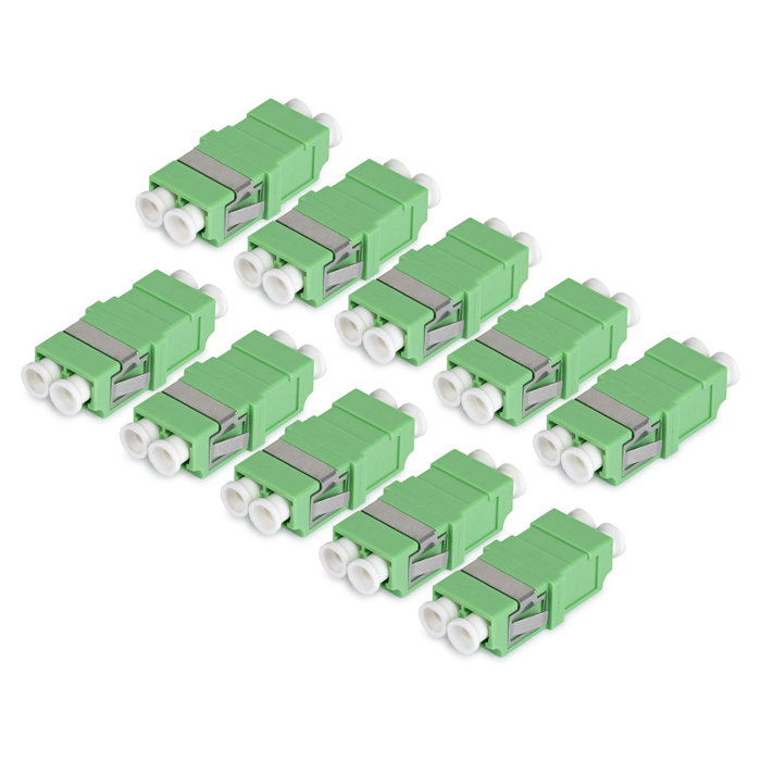 StarTech Paquete de 10 Acopladores de Fibra Óptica LC a LC Monomodo OS2 Dúplex Verde StarTech Paquete de 10 Acopladores de Fibra Óptica LC a LC Monomodo OS2 Dúplex Verde