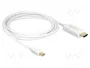DeLOCK 83707 Cable Adaptador Mini DisplayPort a HDMI de 2 m, Blanco