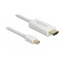 DeLOCK 83707 Cable Adaptador Mini DisplayPort a HDMI 2m Blanco