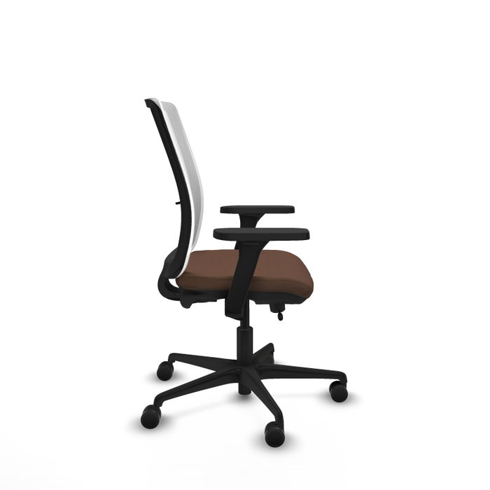 PIQUERAS Y CRESPO Silla de oficina Haches con mecanismo Sincro/Traslack, Brazos 3D y Malla Blanca