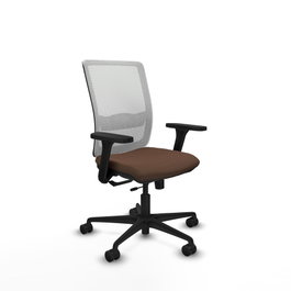 PIQUERAS Y CRESPO Silla de oficina Haches con mecanismo Sincro/Traslack, Brazos 3D y Malla Blanca