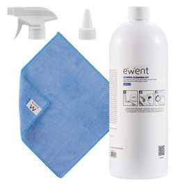 Ewent EW5680 Kit Limpieza Pantallas 1000ml Paño Microfibra 30x30cm Antibacteriano