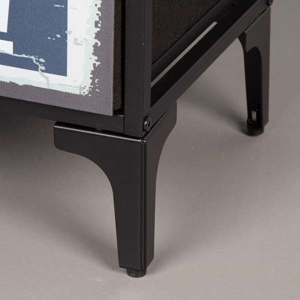 Max Home Mueble Cómoda Vintage 3 Cajones 45x30x77 cm Acero MDF y Poliéster