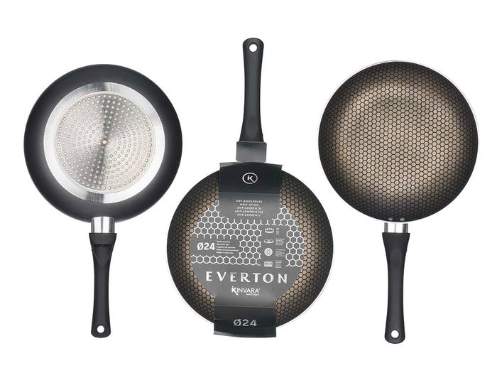 Kinvara Sartén Inducción Antiadherente Panel Abeja 24 cm Aluminio (Set de 6)