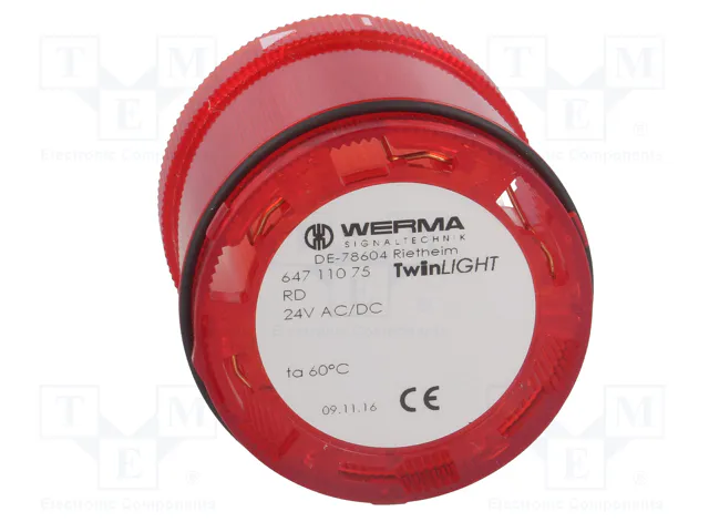 WERMA KombiSIGN 72 Señalizador Luminoso LED Rojo 24VDC WERMA KombiSIGN 72 Señalizador Luminoso LED Rojo 24VDC