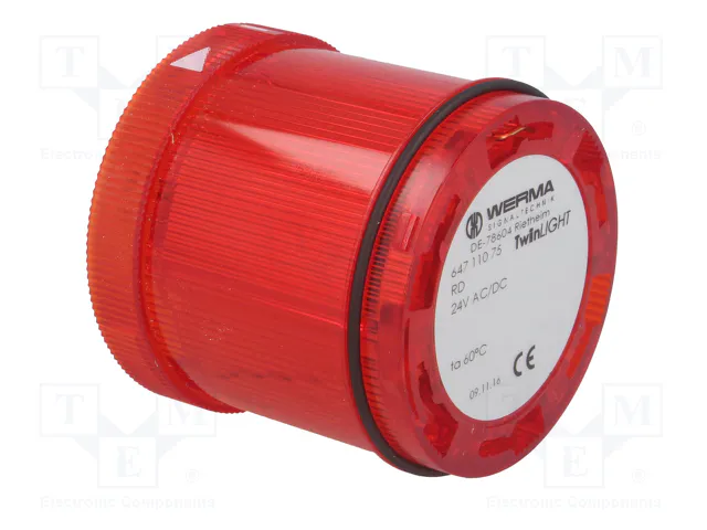 WERMA KombiSIGN 72 Señalizador Luminoso LED Rojo 24VDC WERMA KombiSIGN 72 Señalizador Luminoso LED Rojo 24VDC