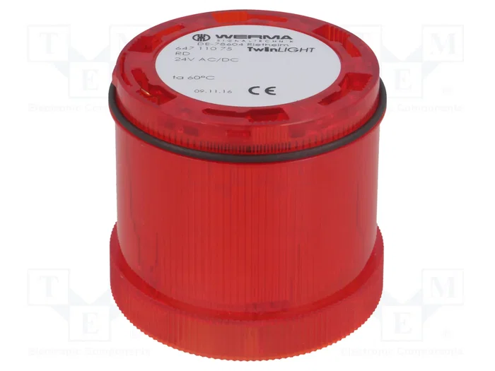 WERMA KombiSIGN 72 Señalizador Luminoso LED Rojo 24VDC WERMA KombiSIGN 72 Señalizador Luminoso LED Rojo 24VDC