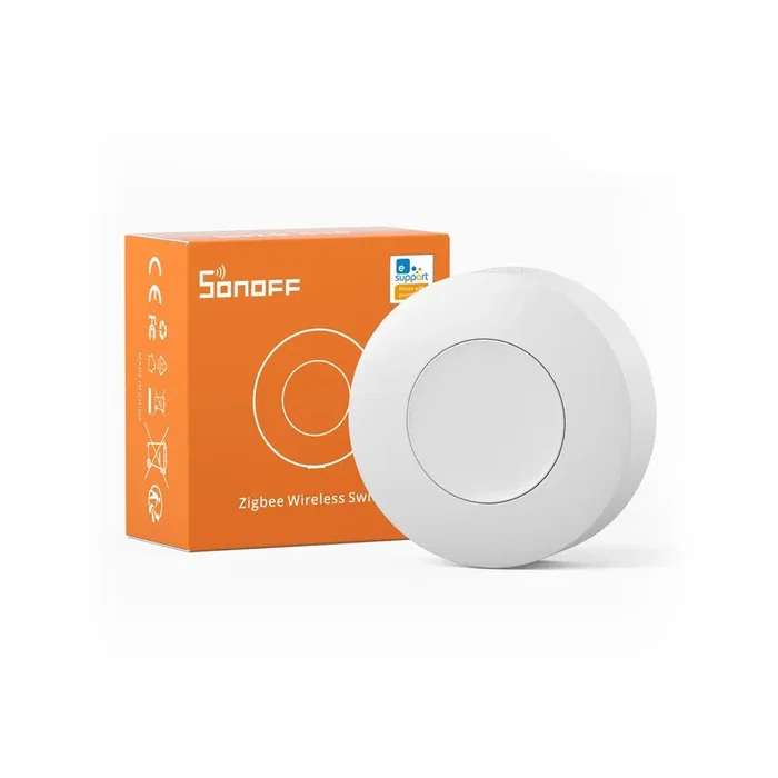 Sonoff SNZB-01P Interruptor Inalámbrico Zigbee para Hogar Inteligente, Redondo, Blanco