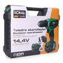 Kit maletin taladro/atornillador a bateria lithium-ion 14,4v 20x24cm koma tools