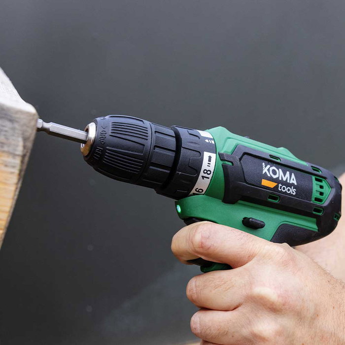 Kit maletin taladro/atornillador a bateria lithium-ion 14,4v 20x24cm koma tools