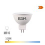 EDM Bombilla LED Dicroica MR16 8W (Equivalente 60W) 780 Lm Luz Cálida 3200K Ángulo 120º Casquillo G5.3 Clase F - Ø5x5cm