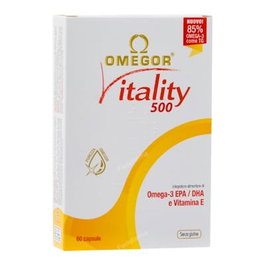 Omegor Vitality 500 60 Cápsulas - Omega-3 en Triglicéridos para Corazón y Protección Celular con EPA, DHA y Vitamina E