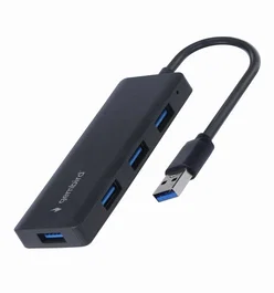 Gembird UHB-U3P4-03 Hub USB 3.2 Gen 1 con 4 puertos Type-A Negro