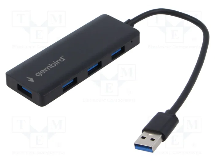 GEMBIRD Hub USB 4 puertos USB 3.1 Gen 1 Negro