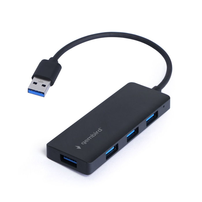 Gembird UHB-U3P4-03 Hub USB 3.2 Gen 1 con 4 puertos Type-A Negro