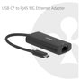 Club 3D Adaptador USB-C a RJ45 10Gbps ST/Bu Retail, Ethernet 10G, USB 3.2 Negro