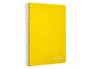 Liderpapel Cuaderno espiral A4 Witty tapa dura 80h 90gr cuadro 4mm amarillo