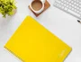 Liderpapel Cuaderno espiral A4 Witty tapa dura 80h 90gr cuadro 4mm amarillo