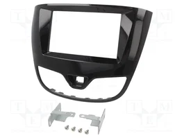 ACV Bastidor de montaje de radio para Opel Karl 2017+, 2 DIN, negro brillante