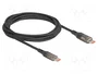 DeLOCK Cable USB Type-C a USB Type-C PD 3.0 100 W con indicador de potencia, 2 m
