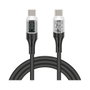 DeLOCK Cable USB Type-C a USB Type-C PD 3.0 100 W con indicador de potencia, 2 m, Negro