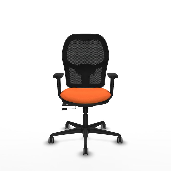PIQUERAS Y CRESPO Silla de oficina Jorquera con mecanismo Sincro/Traslack, Naranja y Negro PIQUERAS Y CRESPO Silla de oficina Jorquera con mecanismo Sincro/Traslack, Naranja y Negro