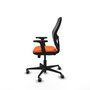 PIQUERAS Y CRESPO Silla de oficina Jorquera con mecanismo Sincro/Traslack, Naranja y Negro
