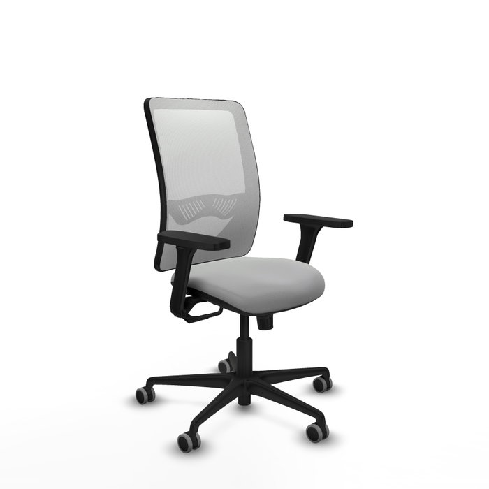 PIQUERAS Y CRESPO Silla de oficina Zulema Gris claro/Blanco con mecanismo Sincro PIQUERAS Y CRESPO Silla de oficina Zulema Gris claro/Blanco con mecanismo Sincro