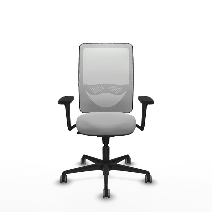 PIQUERAS Y CRESPO Silla de oficina Zulema Gris claro/Blanco con mecanismo Sincro PIQUERAS Y CRESPO Silla de oficina Zulema Gris claro/Blanco con mecanismo Sincro
