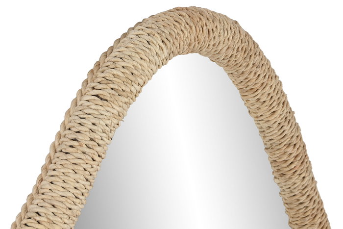 DKD Home Decor Espejo Scandi Natural Ratán y Cristal 4.5 x 101 x 63.5 cm