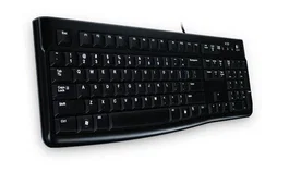 Logitech K120 Teclado USB para Negocios, Diseno Resistente a Derrames, Teclas Silenciosas y Duraderas, Inclinacion Ajustable