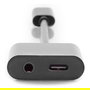 Digitus Adaptador USB-C a USB-C y Conector 3.5 mm, USB 3.2 Gen 1, Plug and Play, Longitud Cable 0.2m, Color Negro