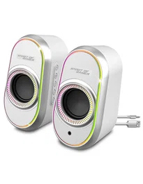 Spirit of Gamer FANATIC 500 ARTIC Altavoces Gaming 2.0 Blanco, Bluetooth 5.1 y Conectividad Alámbrica, 3W RMS, Retroiluminación RGB