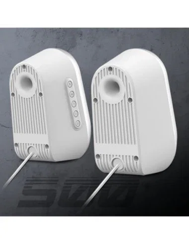 Spirit of Gamer FANATIC 500 ARTIC Altavoces Gaming 2.0 Blanco, Bluetooth 5.1 y Conectividad Alámbrica, 3W RMS, Retroiluminación RGB