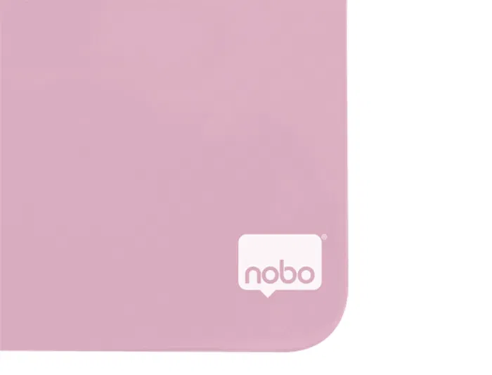 Nobo Pizarra Magnética Blanca para Hogar Color Rosa 360x360 mm