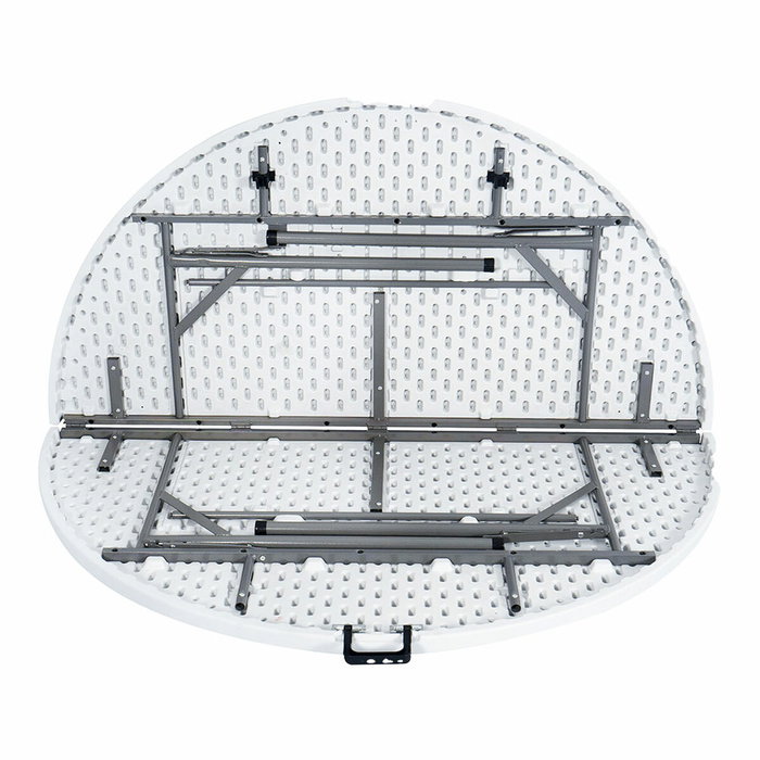 Edm Mesa redonda plegable, 180 x 74 cm, Blanco