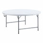 Edm Mesa redonda plegable, 180 x 74 cm, Blanco