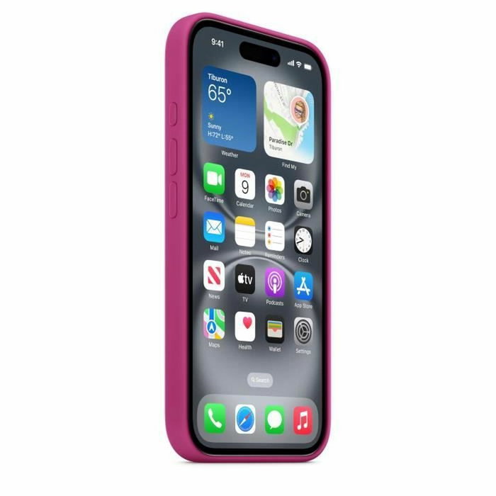 Apple iPhone 16 Funda de silicona con MagSafe - Fucsia Apple iPhone 16 Funda de silicona con MagSafe - Fucsia