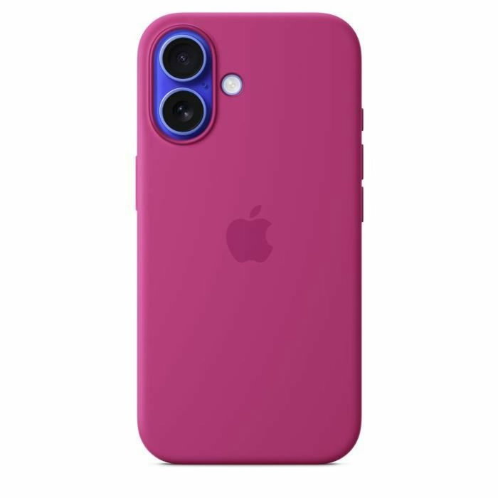 Apple iPhone 16 Funda de silicona con MagSafe - Fucsia Apple iPhone 16 Funda de silicona con MagSafe - Fucsia