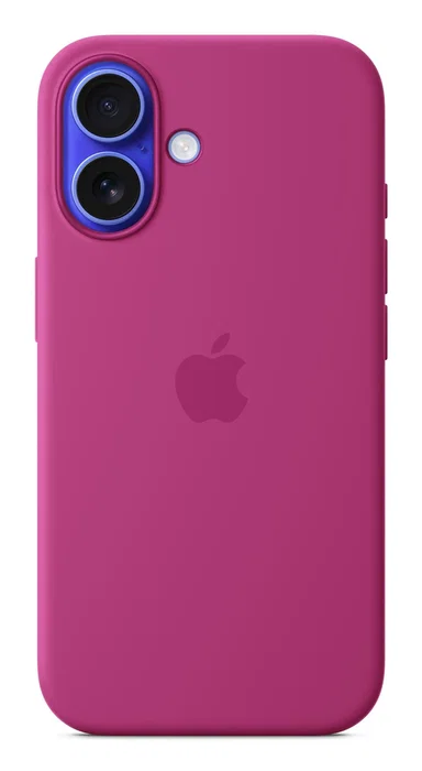 Apple iPhone 16 Funda de silicona con MagSafe - Fucsia Apple iPhone 16 Funda de silicona con MagSafe - Fucsia
