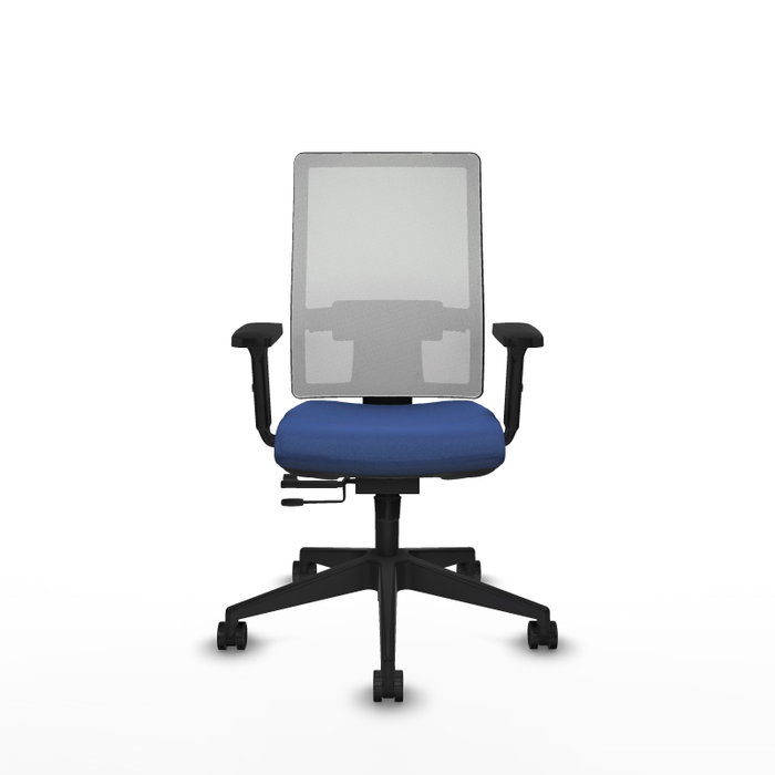PIQUERAS Y CRESPO Silla de oficina Horna con mecanismo Sincro/Traslack Azul marino y Blanco