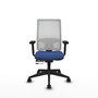 PIQUERAS Y CRESPO Silla de oficina Horna con mecanismo Sincro/Traslack Azul marino y Blanco