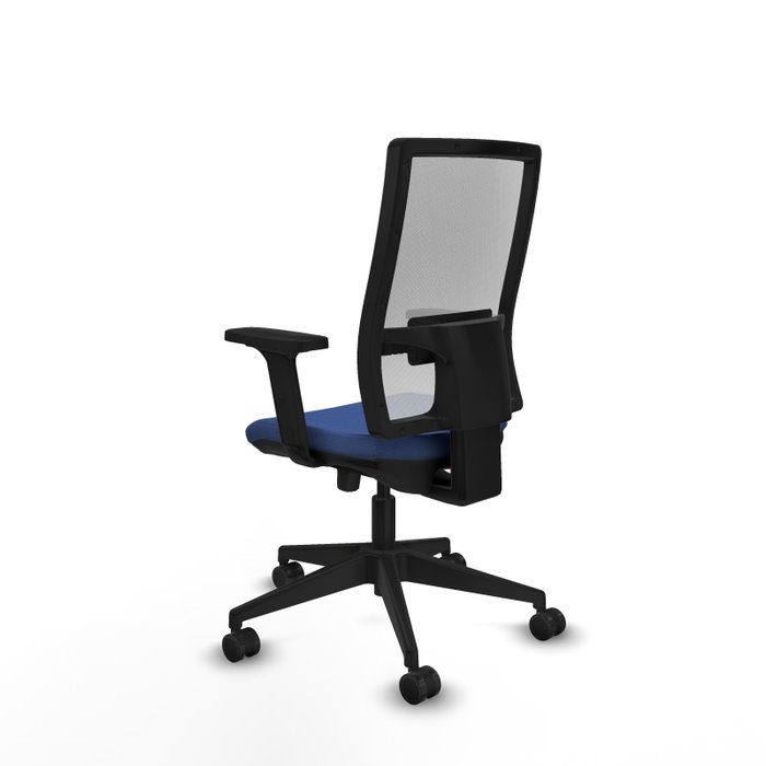 PIQUERAS Y CRESPO Silla de oficina Horna con mecanismo Sincro/Traslack Azul marino y Blanco