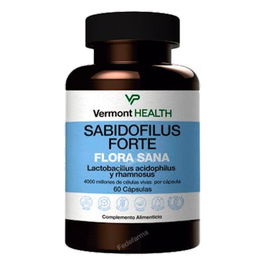 VERMONT HEALTH Sabidofilus Forte 60 Capletas Probióticos Sistema Digestivo e Inmunitario