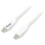 EQUIP Cable USB-C 3.2 Gen 1 a USB-C PD 60W, Transferencia 5 Gbit/s, Carga Rápida, 0.5 m, Blanco, Ref: 128365