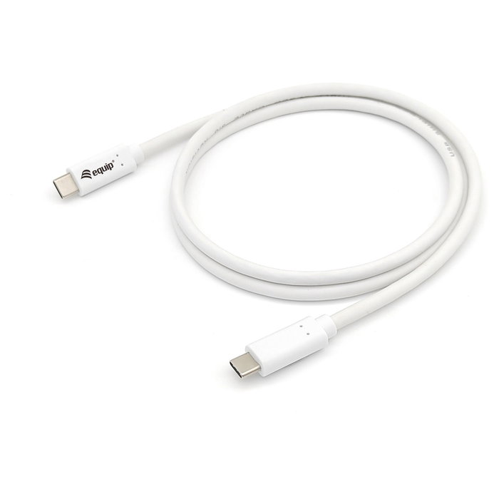 EQUIP Cable USB-C 3.2 Gen 1 a USB-C PD 60W, Transferencia 5 Gbit/s, Carga Rápida, 0.5 m, Blanco, Ref: 128365 EQUIP Cable USB-C 3.2 Gen 1 a USB-C PD 60W, Transferencia 5 Gbit/s, Carga Rápida, 0.5 m, Blanco, Ref: 128365