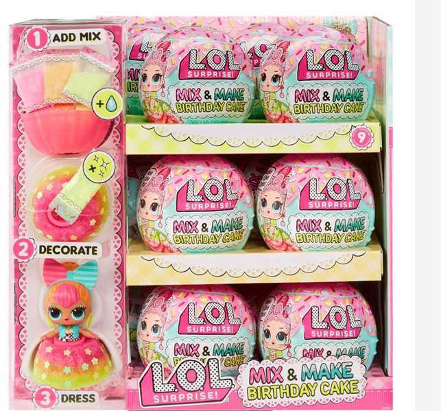 MGA L.O.L. Surprise Mix & Make Cake Bola Muñeca 9 cm Modelos Surtidos
