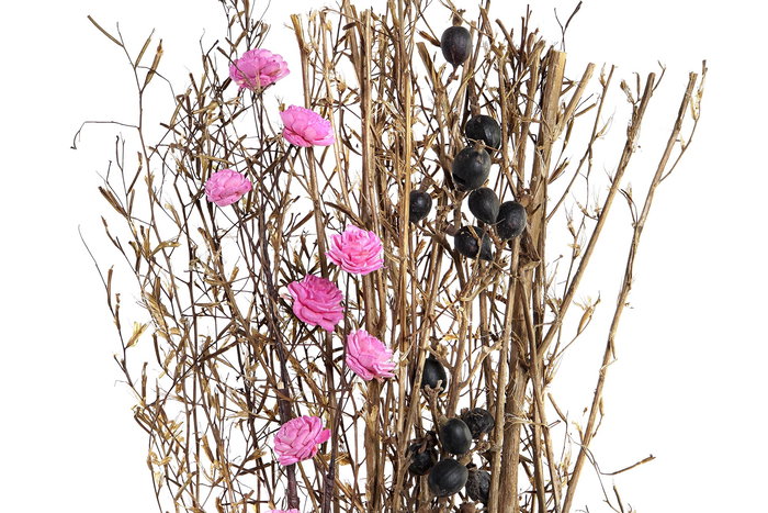 DKD Home Decor Ramo Cottage Blanco Rosa 30 x 65 x 30 cm (2 Unidades) DKD Home Decor Ramo Cottage Blanco Rosa 30 x 65 x 30 cm (2 Unidades)