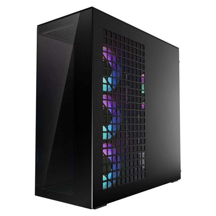 ARCTIC Xtender Midi Tower para Gaming Negro con Panel de Vidrio Templado Espejo, Sin Montaje Vertical GPU, Refrigeración Incluida, E-ATX, Gestión de Cables