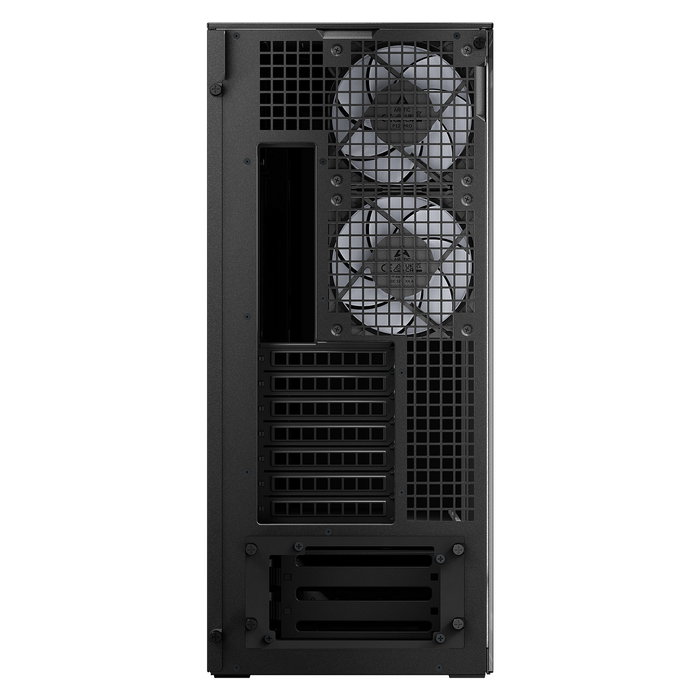ARCTIC Xtender Midi Tower para Gaming Negro con Panel de Vidrio Templado Espejo, Sin Montaje Vertical GPU, Refrigeración Incluida, E-ATX, Gestión de Cables